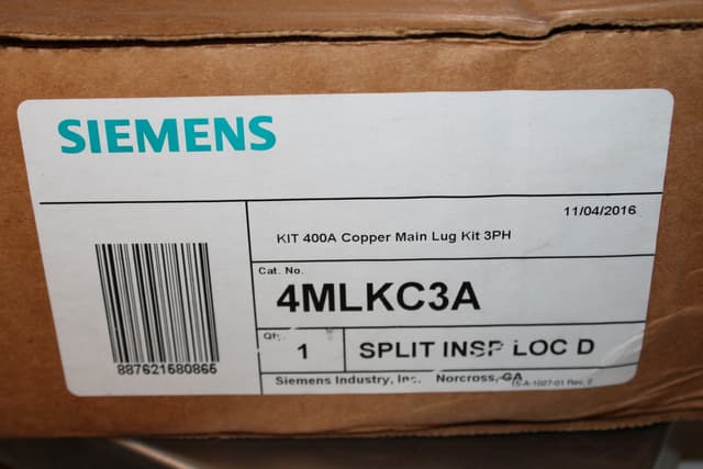 4MLKC3A Part Image. Manufactured by Siemens.