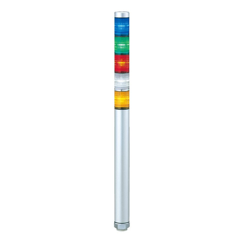Patlite MP-502-BGRCY 30mm 5-Tier LED Signal Tower, 24V AC/DC, Direct Mount, Silver Body, LED: Blue, Green, Red, White, Amber Patlite MP-502-BGRCY 30mm 5-Tier LED Signal Tower, 24V AC/DC, Direct Mount, Silver Body, LED: Blue, Green, Red, White, Amber