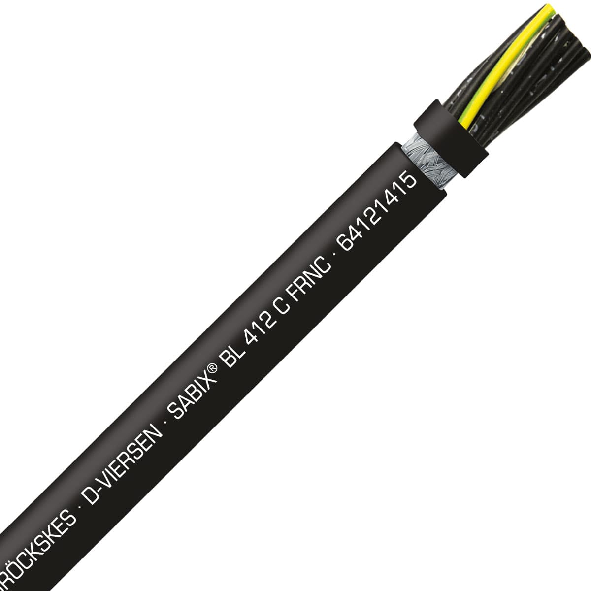 SAB 64121415 SABIX BL 412 C FRNC - 16 AWG/14c, shielded halogen-free flame retardant flexible power cable for shipboard, DNV-GL, CE, RoHS SAB 64121415 SABIX BL 412 C FRNC - 16 AWG/14c, shielded halogen-free flame retardant flexible power cable for shipboard, DNV-GL, CE, RoHS