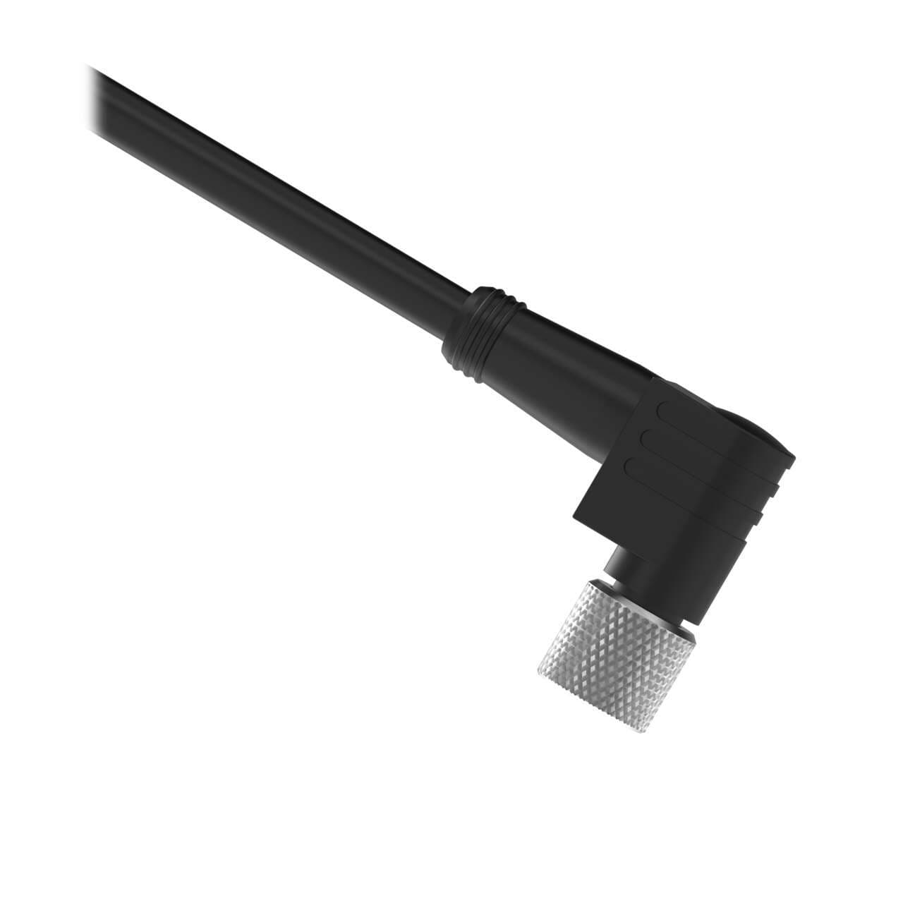 Banner PKW4MS-9 Cordset: Single Ended M8; 4-pin Right-Angle Female; 9 m (29.53 ft) 4x26 Shielded Black PVC Jacket; Nickel-Plated Brass Coupling Nut Banner PKW4MS-9 Cordset: Single Ended M8; 4-pin Right-Angle Female; 9 m (29.53 ft) 4x26 Shielded Black PVC Jacket; Nickel-Plated Brass Coupling Nut