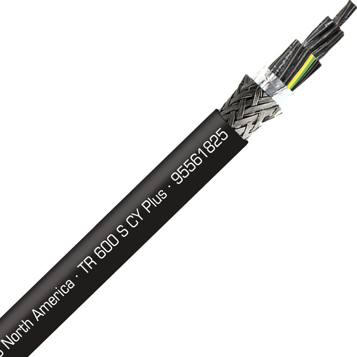 SAB 95561825 TR 600 CY Plus - 18 AWG/25c, shielded UV and oil resistant flexible exposed run tray cable with reduced O.D., UL, CSA, CE, RoHS SAB 95561825 TR 600 CY Plus - 18 AWG/25c, shielded UV and oil resistant flexible exposed run tray cable with reduced O.D., UL, CSA, CE, RoHS