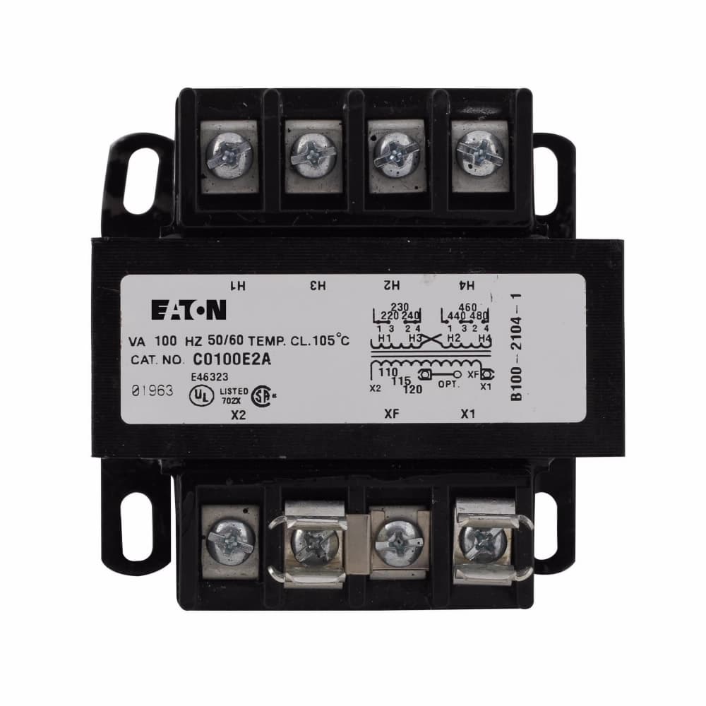 Eaton C0050E2AXXP1 C0050E2AXXP1 Eaton - Eaton, type MTE, industrial control transformer, pv: 240 x 480v, 230 x 460v, 220 x 440v, taps: none, sv: 120/115/110v, 55°c, 50 va Eaton C0050E2AXXP1 C0050E2AXXP1 Eaton - Eaton, type MTE, industrial control transformer, pv: 240 x 480v, 230 x 460v, 220 x 440v, taps: none, sv: 120/115/110v, 55°c, 50 va