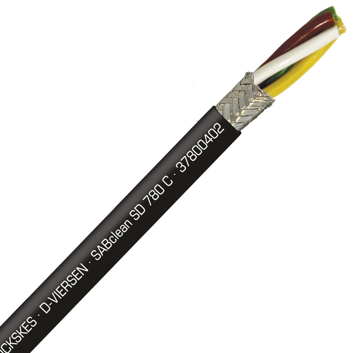 SAB 37800402 SABclean SD 780 C - 24 AWG/4c, continuous flex shielded data cable, CE, RoHS SAB 37800402 SABclean SD 780 C - 24 AWG/4c, continuous flex shielded data cable, CE, RoHS