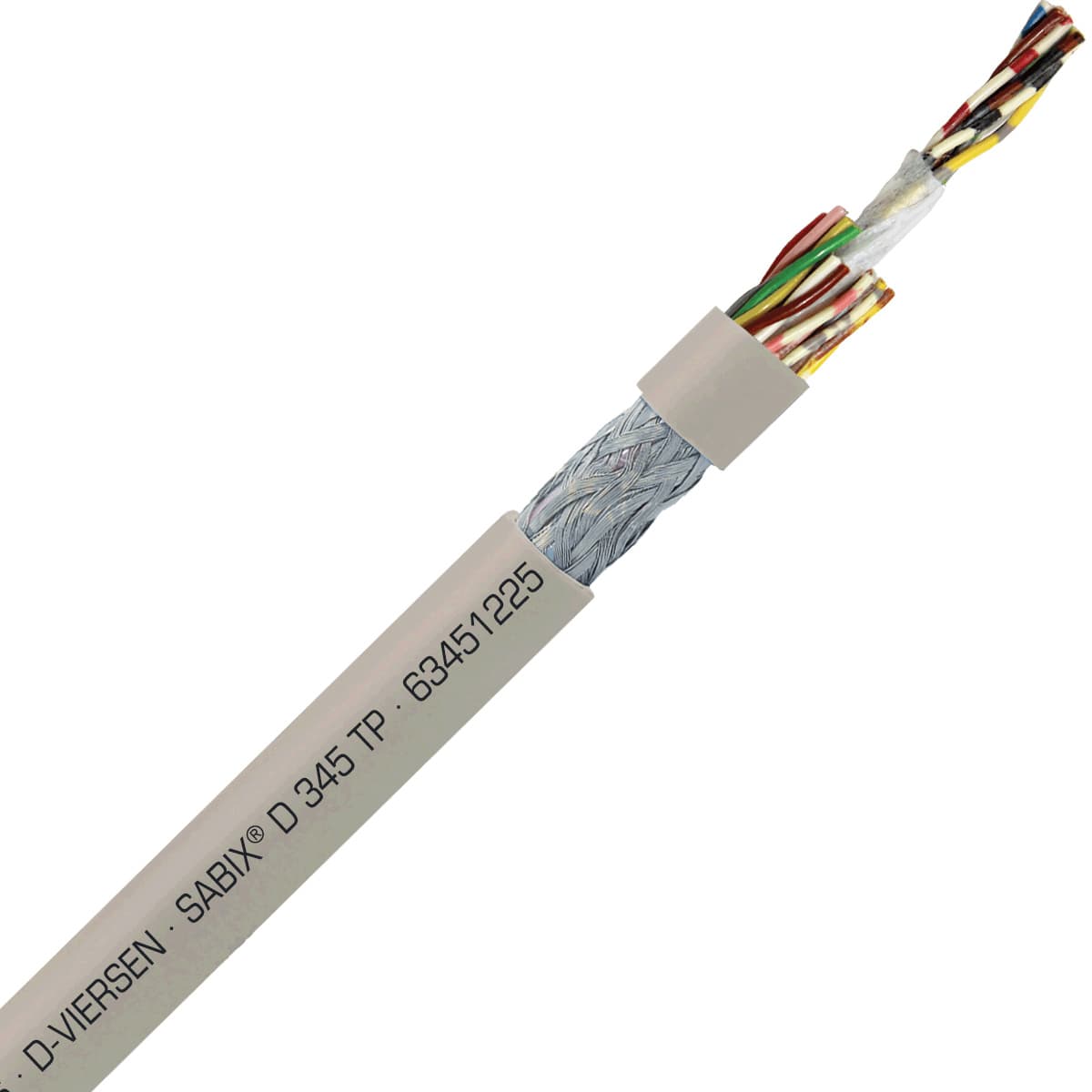 SAB 63451225 SABIX D 345 FRNC TP - 24 AWG/12pr, halogen-free flame retardant paired data cable, CE, RoHS SAB 63451225 SABIX D 345 FRNC TP - 24 AWG/12pr, halogen-free flame retardant paired data cable, CE, RoHS
