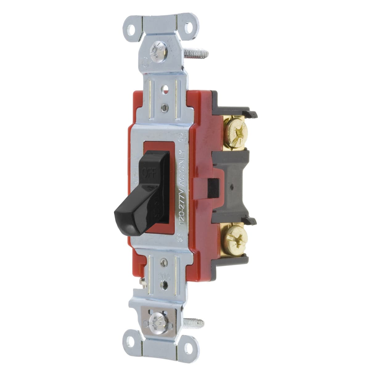 Hubbell 1222BK Switches and Lighting Controls, Hubbell- PRO Series, Toggle Switches, General Purpose AC, Double Pole, 20A 120/277V AC, Back and Side Wired, Black ; Steel, zinc plated bridge is corrosion resistant ; Color Coded by Amperage makes inspection easy even whe Hubbell 1222BK Switches and Lighting Controls, Hubbell- PRO Series, Toggle Switches, General Purpose AC, Double Pole, 20A 120/277V AC, Back and Side Wired, Black ; Steel, zinc plated bridge is corrosion resistant ; Color Coded by Amperage makes inspection easy even whe