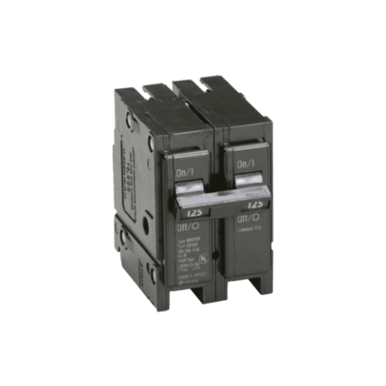 Eaton BR2125 BR2125 Eaton - Eaton BR Thermal magnetic circuit breaker, Type BR 1-Inch plug-on circuit breaker, 125 A, 10 kAIC, Two-pole, 120/240V, BR, Common breaker trip, #4-2/0 AWG Cu/Al, Q28, BR, Type BR Loadcenters Eaton BR2125 BR2125 Eaton - Eaton BR Thermal magnetic circuit breaker, Type BR 1-Inch plug-on circuit breaker, 125 A, 10 kAIC, Two-pole, 120/240V, BR, Common breaker trip, #4-2/0 AWG Cu/Al, Q28, BR, Type BR Loadcenters