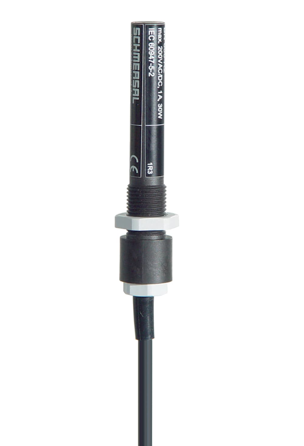 Schmersal BN 650-01Z/V Magnetic reed switch; With pre-wired cable; Actuation from front; with bias magnet; Non-contact principle; Long life; Construction form Ø 13 mm; Thermoplastic enclosure; Actuating distance up to 60 mm depending on actuating magnet and version; with centra Schmersal BN 650-01Z/V Magnetic reed switch; With pre-wired cable; Actuation from front; with bias magnet; Non-contact principle; Long life; Construction form Ø 13 mm; Thermoplastic enclosure; Actuating distance up to 60 mm depending on actuating magnet and version; with centra