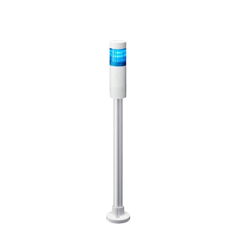 Patlite LR4-102PJNW-B 40mm 1-tier Signal Tower, 24V DC, Pole Mount with Circular Bracket and Cable, No Flashing/Buzzer, Off-white body, Blue LED Module Patlite LR4-102PJNW-B 40mm 1-tier Signal Tower, 24V DC, Pole Mount with Circular Bracket and Cable, No Flashing/Buzzer, Off-white body, Blue LED Module
