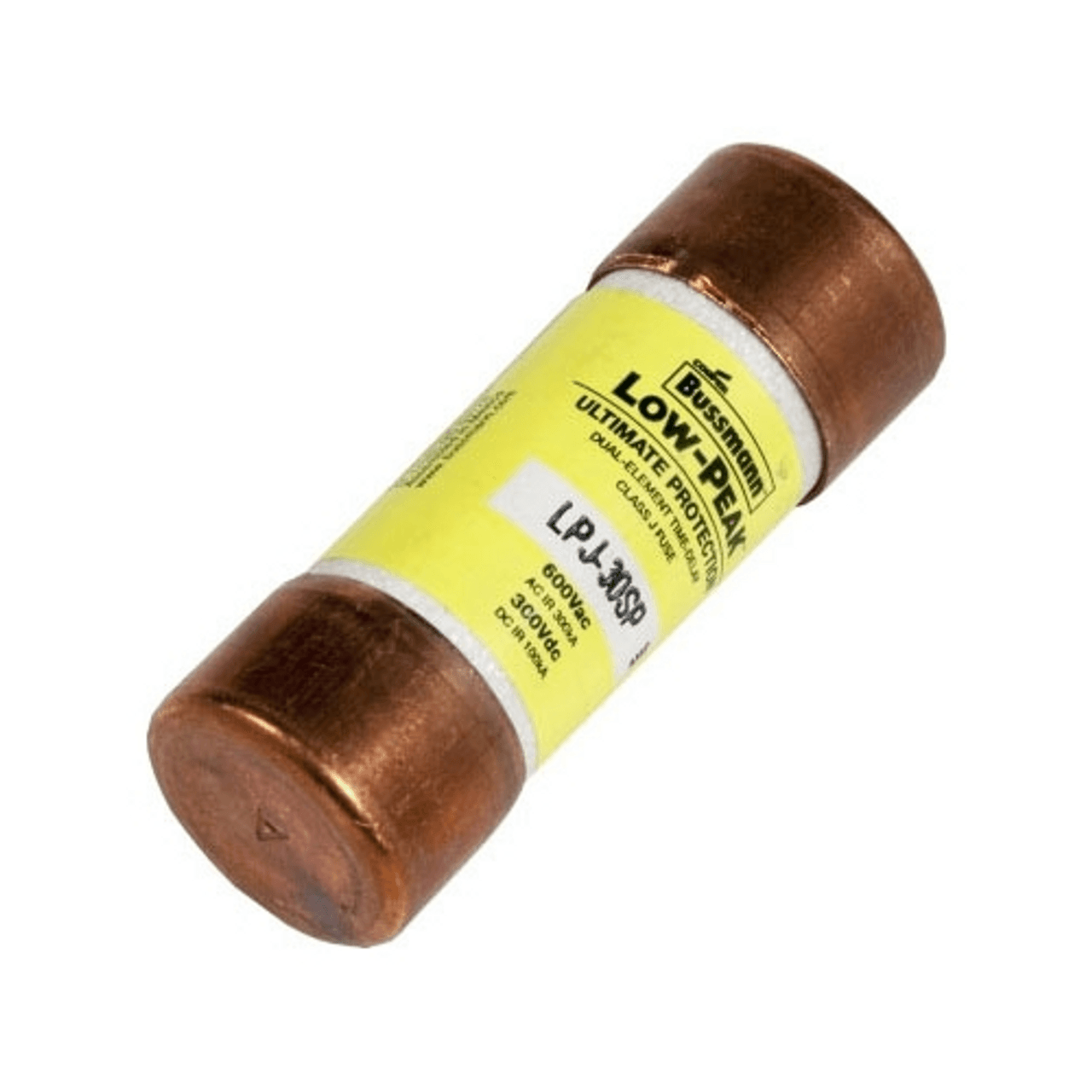 Cooper Bussmann LPJ-30SP 0.81" x 2.25", 600 VAC, 300 VDC, 30 A, 300/100 kA Interrupt Rating, Ferrule Terminal, Class J, 10 Sec Time Delay, Dual Element, Current Limiting, Non-Indicating Cooper Bussmann LPJ-30SP 0.81" x 2.25", 600 VAC, 300 VDC, 30 A, 300/100 kA Interrupt Rating, Ferrule Terminal, Class J, 10 Sec Time Delay, Dual Element, Current Limiting, Non-Indicating