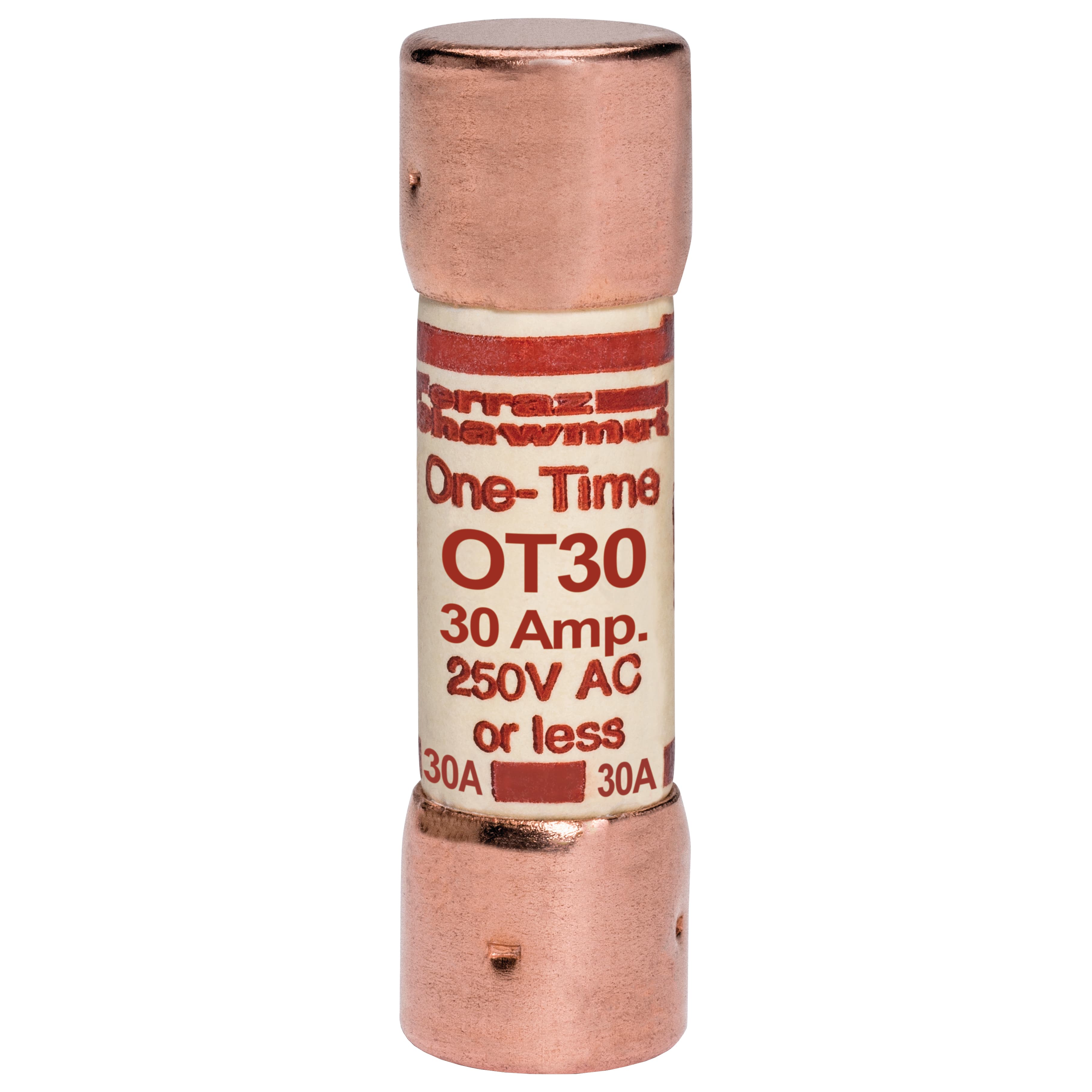 Mersen OT30 OT30 Mersen - Fuse OT - Class K5 - Fast-Acting 250VAC 250VDC 30A Ferrule Amp-Trap® Mersen OT30 OT30 Mersen - Fuse OT - Class K5 - Fast-Acting 250VAC 250VDC 30A Ferrule Amp-Trap®