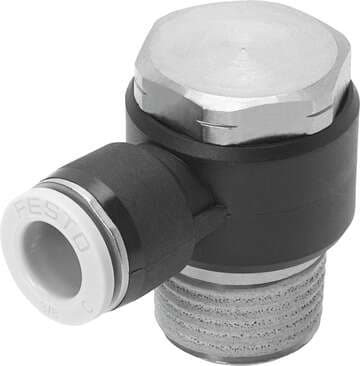 Festo 564740 push-in L-fitting QBLV-3/8-1/4-U 360° orientable, male thread with external hexagon. Size: Standard, Nominal size: 0,236 ", Type of seal on screw-in stud: coating, Assembly position: Any, Design structure: Push/pull principle Festo 564740 push-in L-fitting QBLV-3/8-1/4-U 360° orientable, male thread with external hexagon. Size: Standard, Nominal size: 0,236 ", Type of seal on screw-in stud: coating, Assembly position: Any, Design structure: Push/pull principle