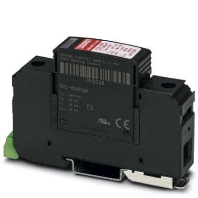 Phoenix Contact 2910343 Surge protective device, single channel with remote indicator contact for 48Â VÂ DC. Phoenix Contact 2910343 Surge protective device, single channel with remote indicator contact for 48Â VÂ DC.