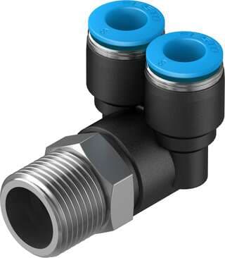 Festo 153177 push-in Y-fitting QSYL-3/8-8 360° orientable, male thread with external hexagon. Size: Standard, Nominal size: 7,3 mm, Type of seal on screw-in stud: coating, Assembly position: Any, Container size: 1 Festo 153177 push-in Y-fitting QSYL-3/8-8 360° orientable, male thread with external hexagon. Size: Standard, Nominal size: 7,3 mm, Type of seal on screw-in stud: coating, Assembly position: Any, Container size: 1