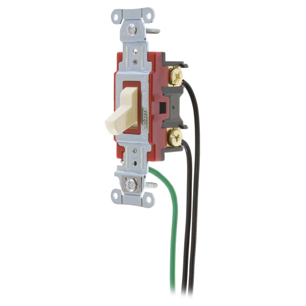 Hubbell 1223PWLA Switches and Lighting Controls, Hubbell- PRO Series, Toggle Switches, General Purpose AC, Three Way, 20A 120/277VAC, Back and Side Wired, Pre-Wired with 8" #12 THHN, Light ; Steel, zinc plated bridge is corrosion resistant ; Color Coded by Amperage makes Hubbell 1223PWLA Switches and Lighting Controls, Hubbell- PRO Series, Toggle Switches, General Purpose AC, Three Way, 20A 120/277VAC, Back and Side Wired, Pre-Wired with 8" #12 THHN, Light ; Steel, zinc plated bridge is corrosion resistant ; Color Coded by Amperage makes