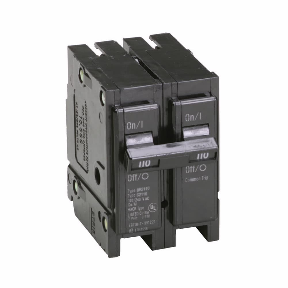Eaton BR2110CS BR2110CS Eaton - Eaton BR thermal magnetic circuit breaker,Type BR 1-Inch plug-on circuit breaker clamshell pack,Clamshell pack,110 A,10 kAIC,Two-pole,120/240V,BR,Common breaker trip,#4-1/0 AWG Cu/Al,Q30,BR,Type BR Loadcenters Eaton BR2110CS BR2110CS Eaton - Eaton BR thermal magnetic circuit breaker,Type BR 1-Inch plug-on circuit breaker clamshell pack,Clamshell pack,110 A,10 kAIC,Two-pole,120/240V,BR,Common breaker trip,#4-1/0 AWG Cu/Al,Q30,BR,Type BR Loadcenters