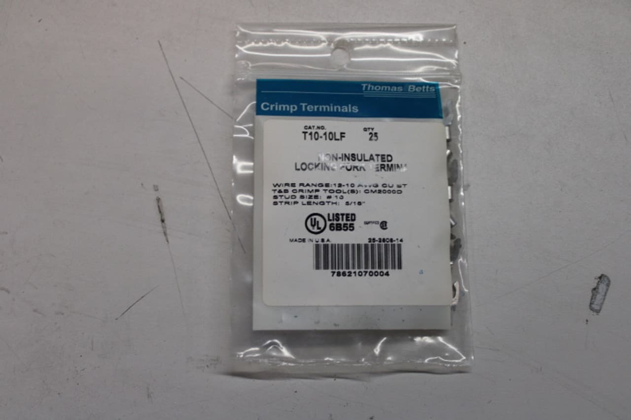 Thomas & Betts T10-10LF Thomas & Betts T10-10LF Terminal Blocks PK Thomas & Betts T10-10LF Thomas & Betts T10-10LF Terminal Blocks PK