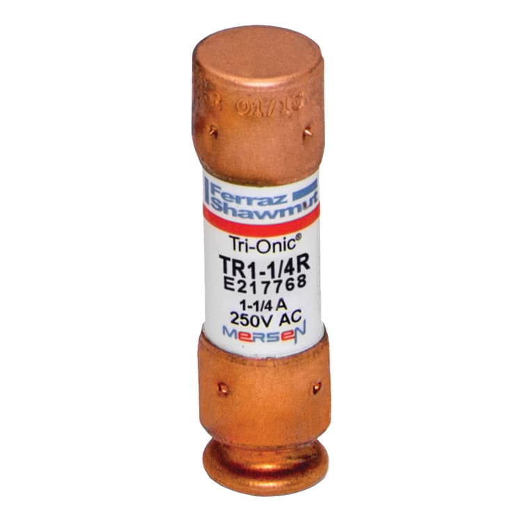 Mersen TR1-1/4R TR1-1/4R Mersen - Fuse TR-R - Class RK5 - Time-Delay 250VAC 250VDC 1.25A Ferrule Tri-Onic® Mersen TR1-1/4R TR1-1/4R Mersen - Fuse TR-R - Class RK5 - Time-Delay 250VAC 250VDC 1.25A Ferrule Tri-Onic®