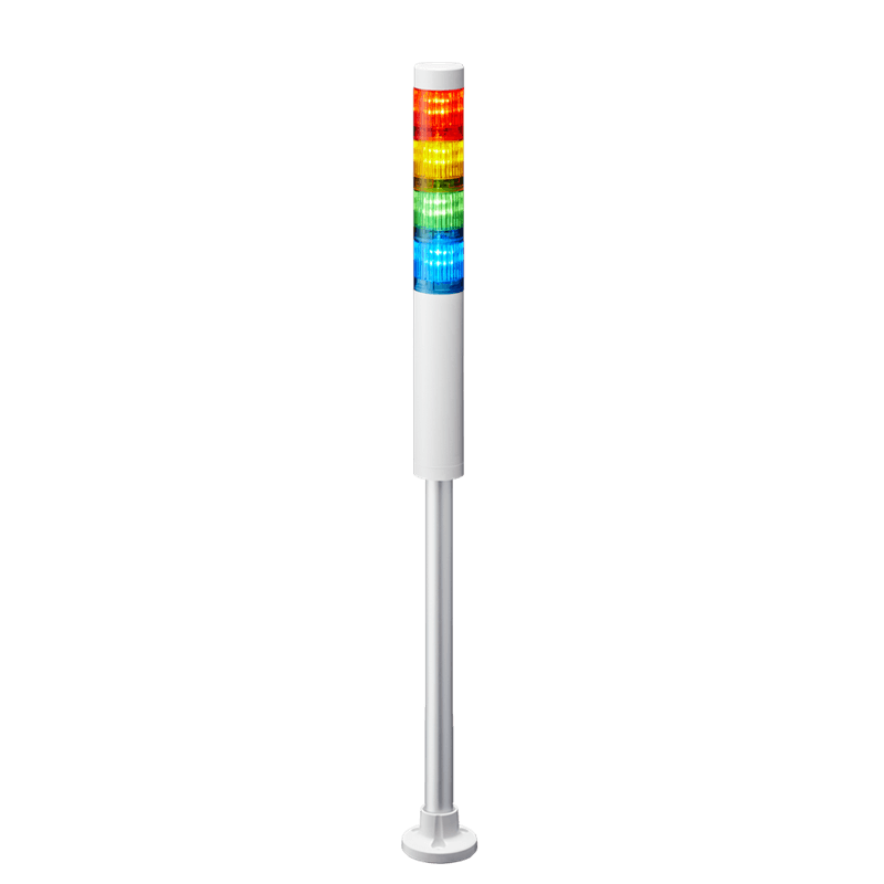 Patlite LR4-4M2PJNW-RYGB 40mm, 4-tier Signal Tower, 100-240V AC, Pole Mount with Circular Bracket and Cable, No Flashing/Buzzer, Off-white body, Red, Amber, Green and Blue LED Modules Patlite LR4-4M2PJNW-RYGB 40mm, 4-tier Signal Tower, 100-240V AC, Pole Mount with Circular Bracket and Cable, No Flashing/Buzzer, Off-white body, Red, Amber, Green and Blue LED Modules