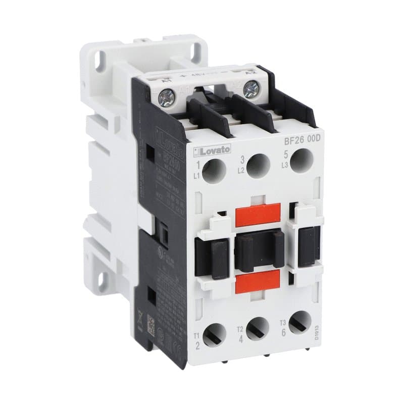 Lovato Electric BF2600D060 BF2600D060 Lovato - Three-pole contactor, IEC operating current Ie (AC3) = 26A, DC coil, 60VDC Lovato Electric BF2600D060 BF2600D060 Lovato - Three-pole contactor, IEC operating current Ie (AC3) = 26A, DC coil, 60VDC