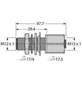 Turck FK FS 4.5/M12 FK FS 4.5/M12 Turck - FK FS 4.5/M12 Actuator and Sensor Receptacle, Panel Feed-through Turck FK FS 4.5/M12 FK FS 4.5/M12 Turck - FK FS 4.5/M12 Actuator and Sensor Receptacle, Panel Feed-through