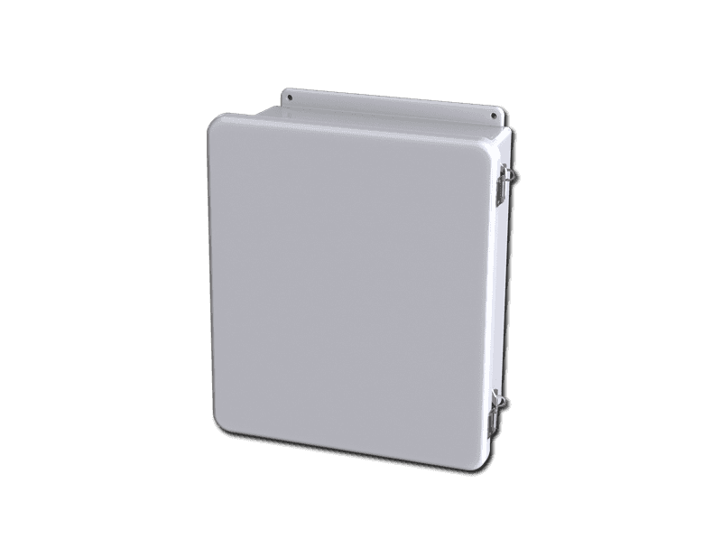 Saginaw Control SCE-14127CHQRFG Fiberglass Enclosure, Height:15.48", Width:13.48", Depth:6.21", Light gray fiberglass. Optional sub-panels are marine grade aluminum. Saginaw Control SCE-14127CHQRFG Fiberglass Enclosure, Height:15.48", Width:13.48", Depth:6.21", Light gray fiberglass. Optional sub-panels are marine grade aluminum.