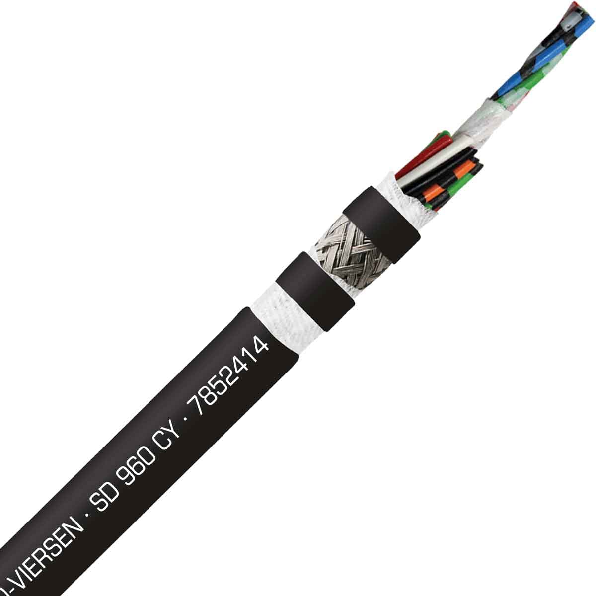 SAB 7852414 SD 960 CY - 24 AWG/14c, shielded oil resistant continuous flex PVC data cable, UL, CE, RoHS SAB 7852414 SD 960 CY - 24 AWG/14c, shielded oil resistant continuous flex PVC data cable, UL, CE, RoHS