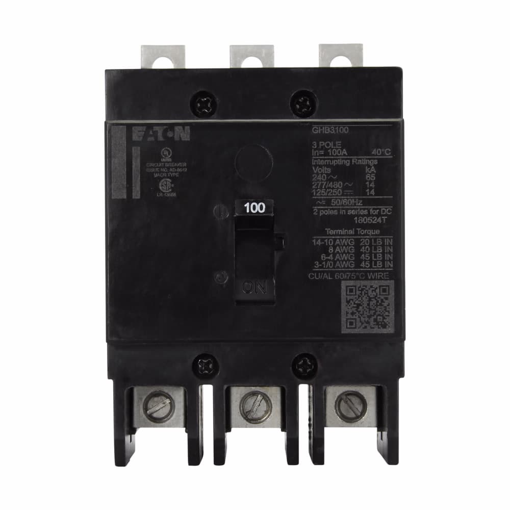 Eaton GHB3080 GHB3080 Eaton - Eaton Series C complete molded case circuit breaker, G-frame, GHB, Complete breaker, Fixed thermal, Fixed magnetic trip type, Three-pole, 80 A, 480Y/277 Vac, 125/250 Vdc, 50/60 Hz Eaton GHB3080 GHB3080 Eaton - Eaton Series C complete molded case circuit breaker, G-frame, GHB, Complete breaker, Fixed thermal, Fixed magnetic trip type, Three-pole, 80 A, 480Y/277 Vac, 125/250 Vdc, 50/60 Hz