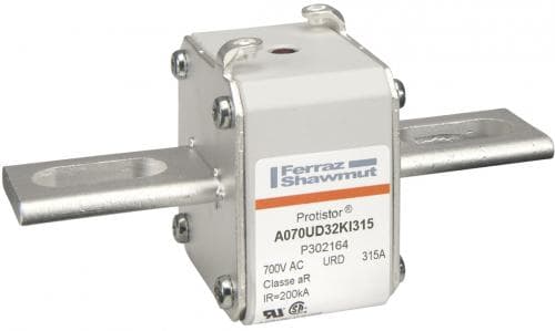 Mersen P302164 P302164 Mersen - Square Body High-Speed Fuse Protistor® Size 32 aR 690VAC IEC 700VAC UL 315A With Striker Slotted Blades short Mersen P302164 P302164 Mersen - Square Body High-Speed Fuse Protistor® Size 32 aR 690VAC IEC 700VAC UL 315A With Striker Slotted Blades short