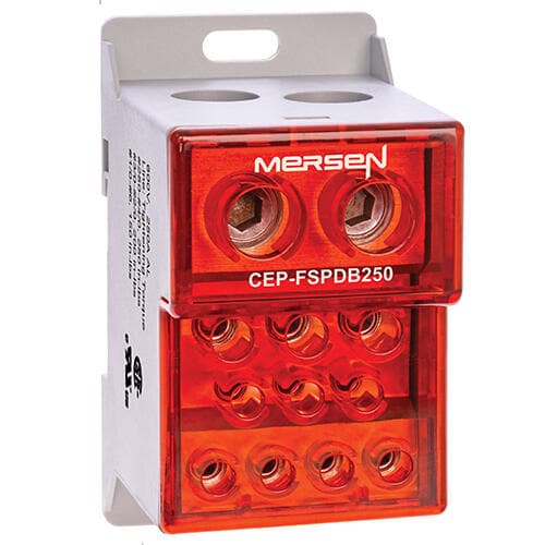 Mersen CEP-FSPDB250 CEP-FSPDB250 Mersen Compact PDB 600V 205A - 250A Tin-plated Aluminum 1-Pole 2 - 4 + 3 + 3 openings; 250 - #6 --- #6-#14 + #4-#14 + #2-#14 Mersen CEP-FSPDB250 CEP-FSPDB250 Mersen Compact PDB 600V 205A - 250A Tin-plated Aluminum 1-Pole 2 - 4 + 3 + 3 openings; 250 - #6 --- #6-#14 + #4-#14 + #2-#14