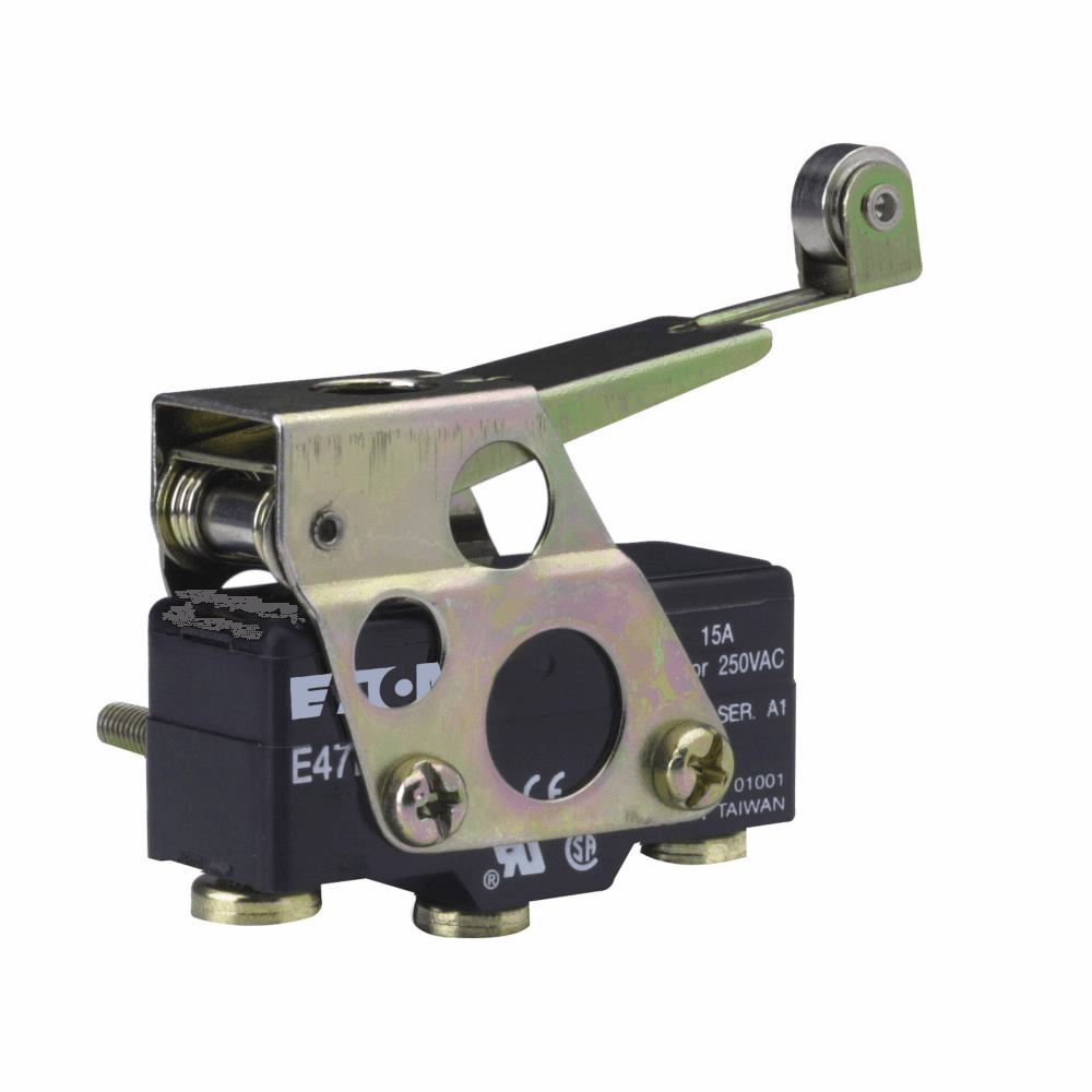 Eaton E47BMS43 E47BMS43 Eaton - Precision Limit Switch, E47, Extended adjustable roller, Screw Terminals, 15A at 250 Vac, 6A at 30 Vdc, 0.01 mm/s-1m/s, 1-SPDT (Form C) Eaton E47BMS43 E47BMS43 Eaton - Precision Limit Switch, E47, Extended adjustable roller, Screw Terminals, 15A at 250 Vac, 6A at 30 Vdc, 0.01 mm/s-1m/s, 1-SPDT (Form C)