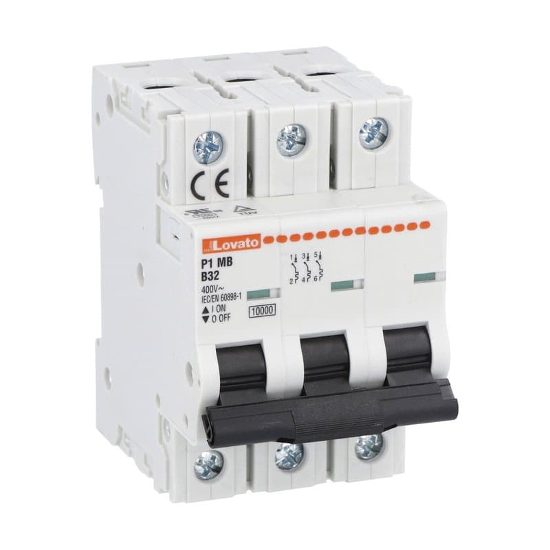 Lovato Electric P1MB3PB13 P1MB3PB13 Lovato - Miniature circuit breaker, 3P - 10kA. 3 modules, characteristic B, 13A Lovato Electric P1MB3PB13 P1MB3PB13 Lovato - Miniature circuit breaker, 3P - 10kA. 3 modules, characteristic B, 13A