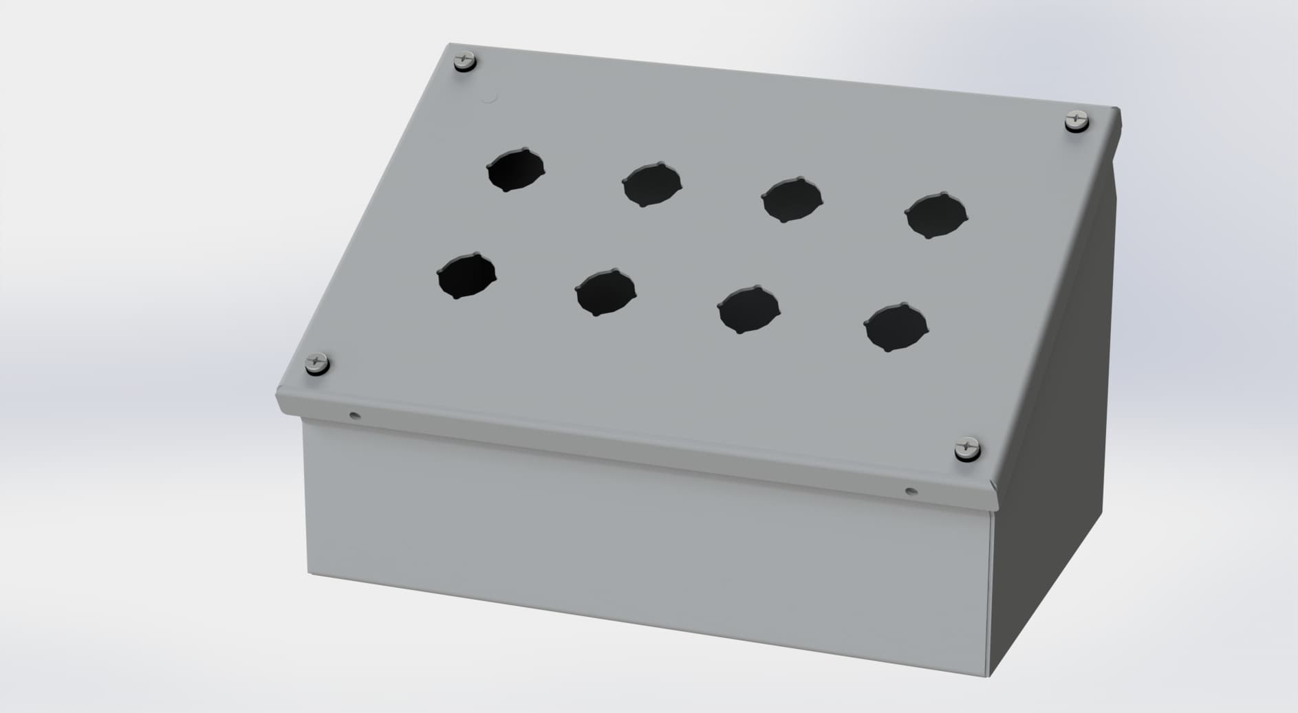 Saginaw Control SCE-8PBAI PBAI Enclosure, Height:7.25", Width:10.75", Depth:6.75", ANSI-61 gray powder coating inside and out. Saginaw Control SCE-8PBAI PBAI Enclosure, Height:7.25", Width:10.75", Depth:6.75", ANSI-61 gray powder coating inside and out.