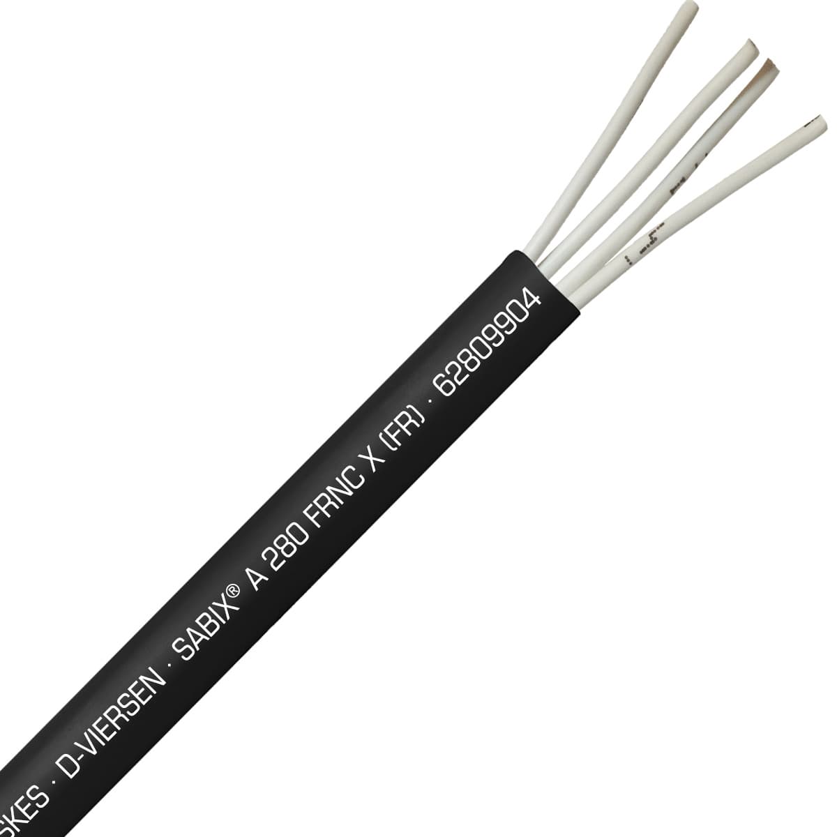 SAB 62809904 SABIX A 280 FRNC X (FR) -14 AWG/4c, halogen-free fire resistant control cable, CE, RoHS SAB 62809904 SABIX A 280 FRNC X (FR) -14 AWG/4c, halogen-free fire resistant control cable, CE, RoHS