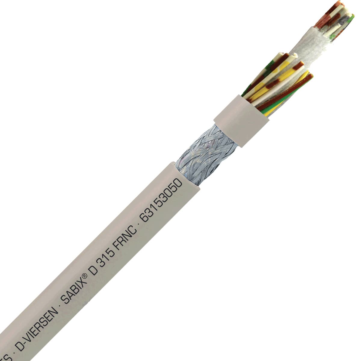 SAB 63153050 SABIX D 315 FRNC -20 AWG/30c, halogen-free flame retardant flexible SABIX data cable, CE, RoHS SAB 63153050 SABIX D 315 FRNC -20 AWG/30c, halogen-free flame retardant flexible SABIX data cable, CE, RoHS