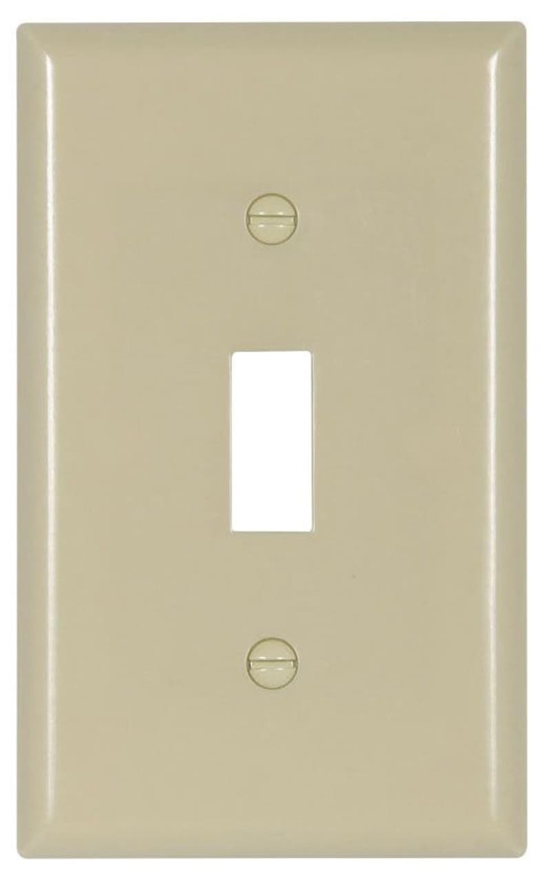 Eaton 2134V 2134V Eaton - Eaton Toggle wallplate, Ivory, Toggle Cutout, Thermoset, Single- gang, Standard Eaton 2134V 2134V Eaton - Eaton Toggle wallplate, Ivory, Toggle Cutout, Thermoset, Single- gang, Standard