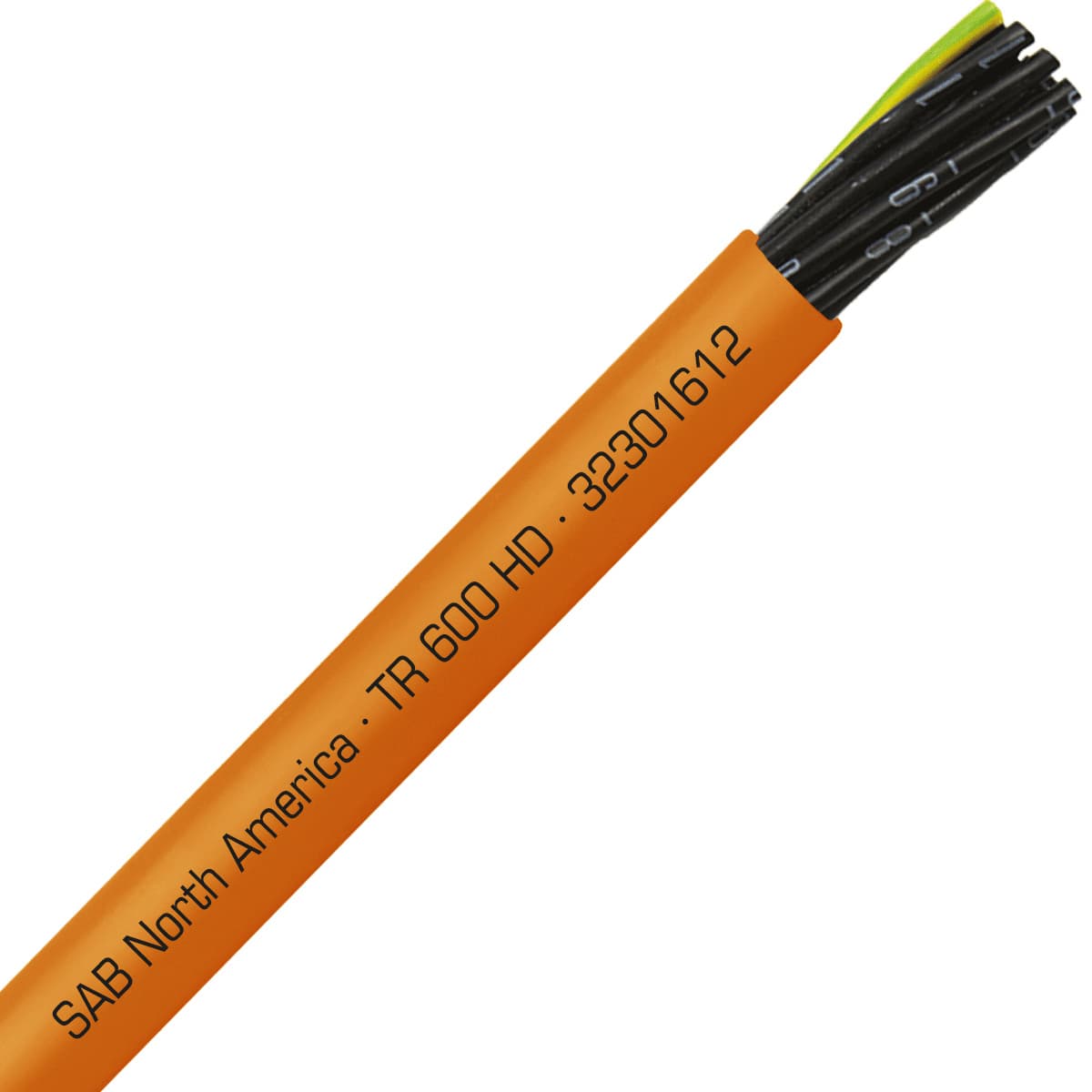 SAB 32301612 TR 600 HD - 16 AWG/12c, oil resistant heavy duty flexible exposed run orange TPE tray cable, UL, CSA, CE, RoHS SAB 32301612 TR 600 HD - 16 AWG/12c, oil resistant heavy duty flexible exposed run orange TPE tray cable, UL, CSA, CE, RoHS