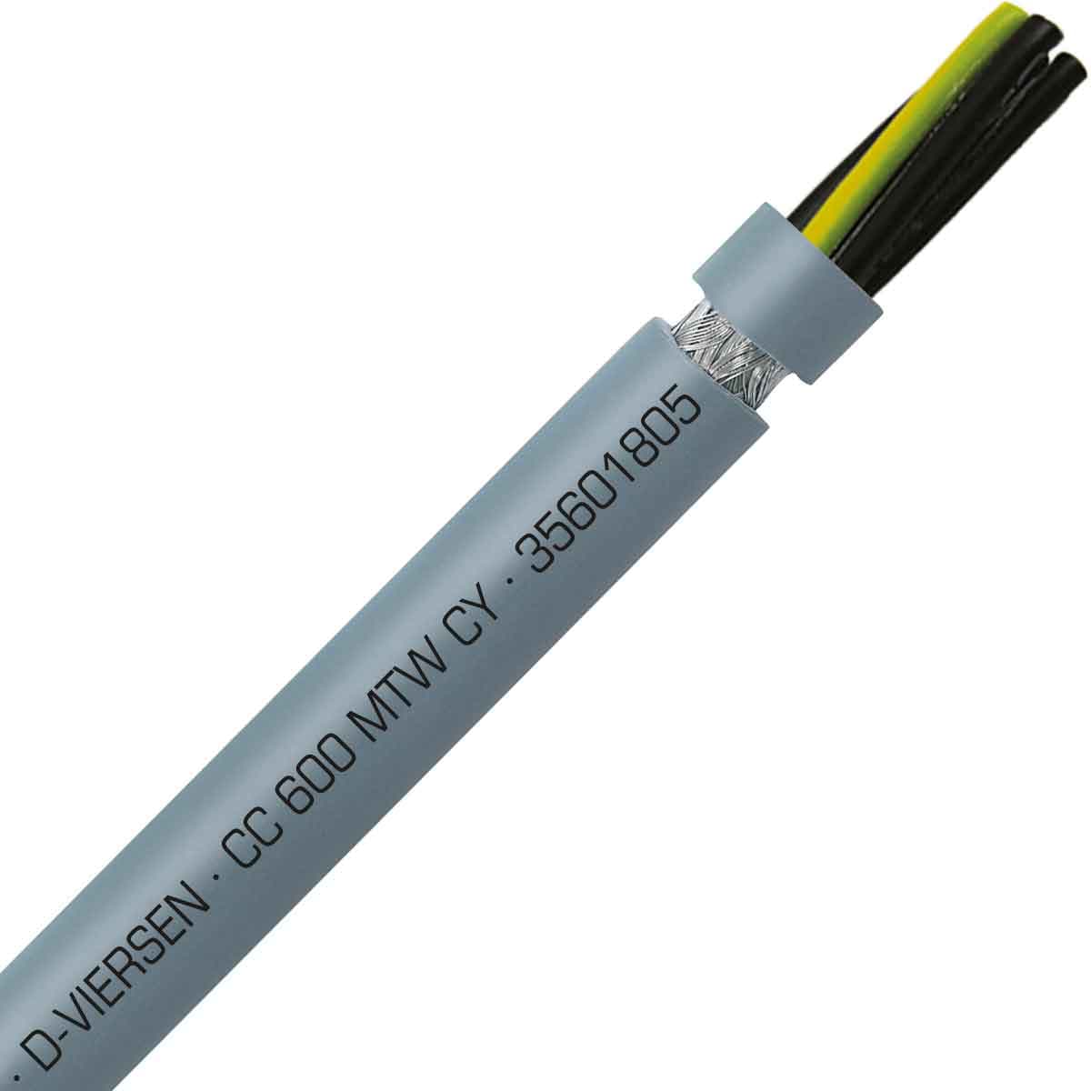 SAB 35601805 CC 600 MTW CY - 18 AWG/5c, shielded oil resistant PVC flexible control cable, UL, CSA, CE, RoHS SAB 35601805 CC 600 MTW CY - 18 AWG/5c, shielded oil resistant PVC flexible control cable, UL, CSA, CE, RoHS