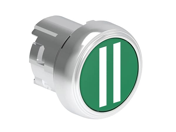 Lovato Electric LPSB1123 LPSB1123 Lovato - Pushbutton actuator, spring return, with symbol dia: 22mm Platinum series metal, flush, II/Green Lovato Electric LPSB1123 LPSB1123 Lovato - Pushbutton actuator, spring return, with symbol dia: 22mm Platinum series metal, flush, II/Green