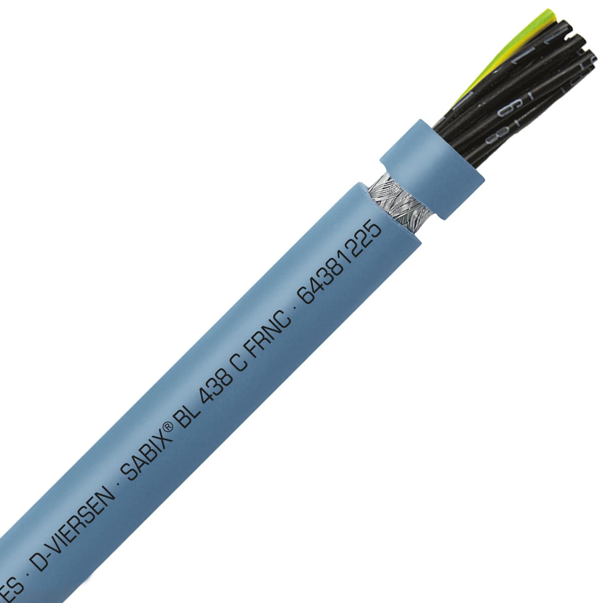 SAB 64381225 SABIX BL 438 C FRNC - 14 AWG/12c, shielded halogen-free flame retardant flexible control cable for shipboard, DNV-GL, CE, RoHS SAB 64381225 SABIX BL 438 C FRNC - 14 AWG/12c, shielded halogen-free flame retardant flexible control cable for shipboard, DNV-GL, CE, RoHS