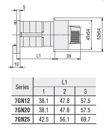 Lovato Electric 7GN1275O48 7GN1275O48 Lovato - Rotary cam switch 7GN series, changeover switch 4 poles 16A, modular service cover for 35mm DIN reail mounting with black handle, front plate 45X54mm Lovato Electric 7GN1275O48 7GN1275O48 Lovato - Rotary cam switch 7GN series, changeover switch 4 poles 16A, modular service cover for 35mm DIN reail mounting with black handle, front plate 45X54mm