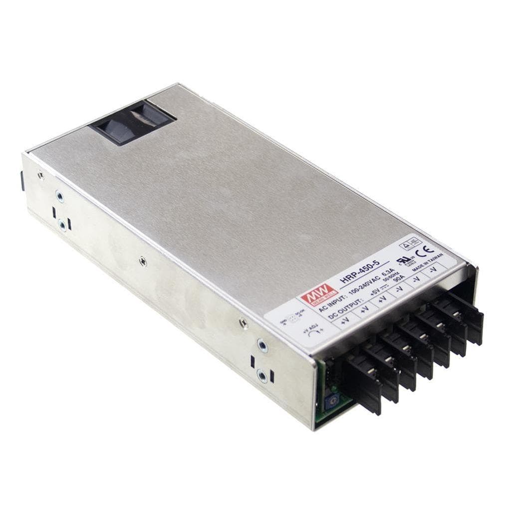 MEAN WELL HRP-450-12 AC-DC Single output enclosed power supply; Output 12Vdc at 37.5A; 1U low profile; fan cooling MEAN WELL HRP-450-12 AC-DC Single output enclosed power supply; Output 12Vdc at 37.5A; 1U low profile; fan cooling