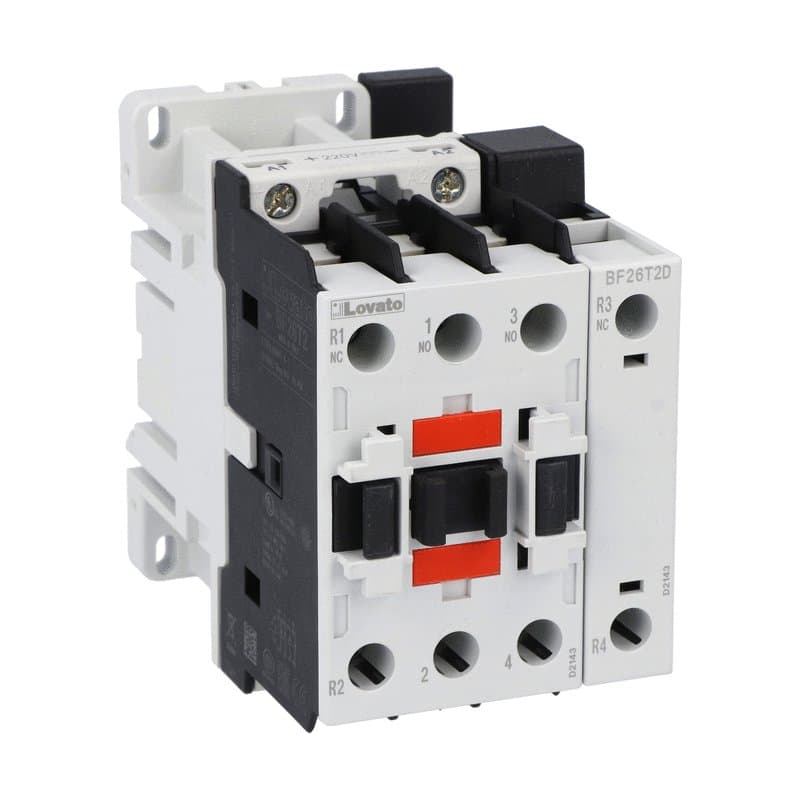 Lovato Electric BF26T2D060 BF26T2D060 Lovato - Four-pole contactor, IEC operating current Ith (AC1) = 45A, DC coil, 60VDC, 2NO and 2NC Lovato Electric BF26T2D060 BF26T2D060 Lovato - Four-pole contactor, IEC operating current Ith (AC1) = 45A, DC coil, 60VDC, 2NO and 2NC