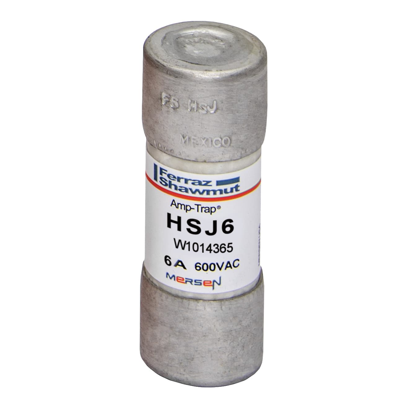 Mersen HSJ6 HSJ6 Mersen - Fuse HSJ - Class J - High-Speed 600VAC 500VDC 6A Ferrule Amp-Trap® Mersen HSJ6 HSJ6 Mersen - Fuse HSJ - Class J - High-Speed 600VAC 500VDC 6A Ferrule Amp-Trap®