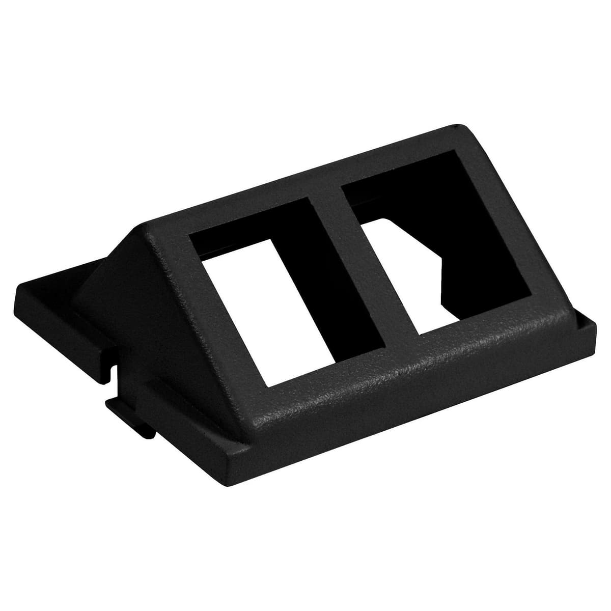 Hubbell IM2KA15BK Audio/Video Unloaded Module, Keystone, 2-Port, Angled, 1.5 Unit, Black ; 2-Port Keystone Angled Module Hubbell IM2KA15BK Audio/Video Unloaded Module, Keystone, 2-Port, Angled, 1.5 Unit, Black ; 2-Port Keystone Angled Module