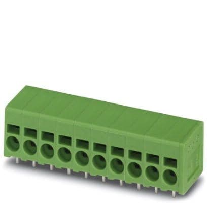 Phoenix Contact 1991040 PCB terminal block, nominal current: 24 A, rated voltage (III/2): 400 V, nominal cross section: 2.5 mm², number of potentials: 9, number of rows: 1, number of positions per row: 9, product range: SPT 2,5/..-H, pitch: 5 mm, connection method: Push-in spri Phoenix Contact 1991040 PCB terminal block, nominal current: 24 A, rated voltage (III/2): 400 V, nominal cross section: 2.5 mm², number of potentials: 9, number of rows: 1, number of positions per row: 9, product range: SPT 2,5/..-H, pitch: 5 mm, connection method: Push-in spri