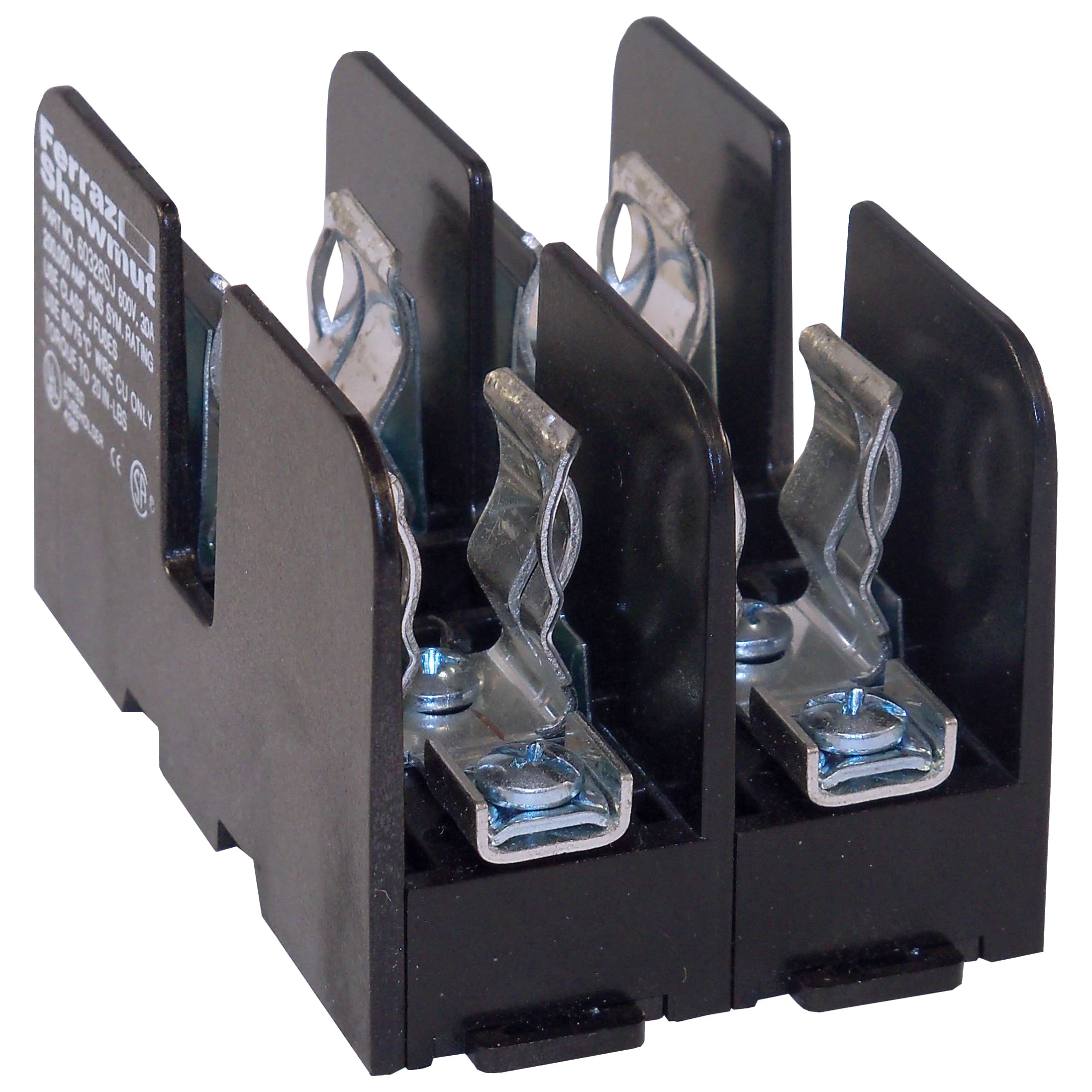 Mersen 60327SJ 60327SJ Mersen - Fuse Block 600VAC 600VDC Class J 30A 2-Pole Pressure Plate with Reinforced Clip Mersen 60327SJ 60327SJ Mersen - Fuse Block 600VAC 600VDC Class J 30A 2-Pole Pressure Plate with Reinforced Clip