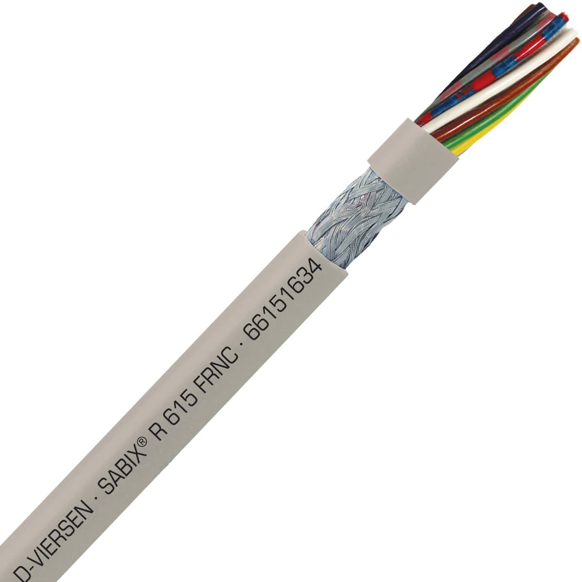 SAB 66151634 SABIX R 615 FRNC - 22 AWG/16c, shielded halogen-free flame retardant rail data cable, CE, RoHS SAB 66151634 SABIX R 615 FRNC - 22 AWG/16c, shielded halogen-free flame retardant rail data cable, CE, RoHS