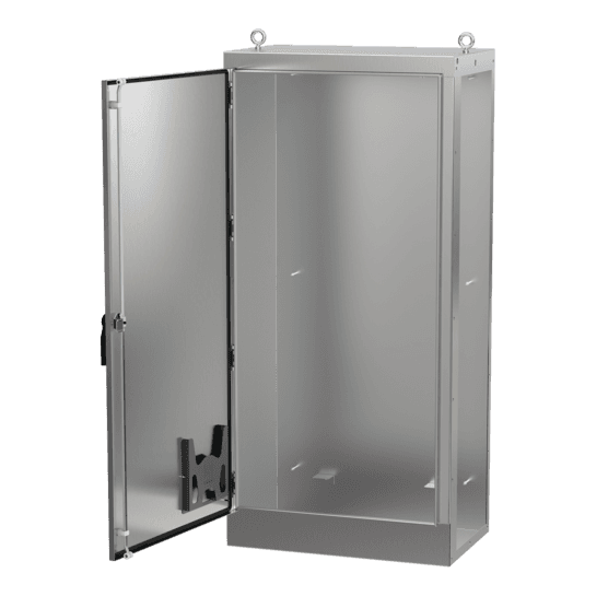 Hoffman AU84X4024LSSLP Universal Free-Stand, Left Side Open , 84.13x40.24x24.13, Stainless 304 Hoffman AU84X4024LSSLP Universal Free-Stand, Left Side Open , 84.13x40.24x24.13, Stainless 304