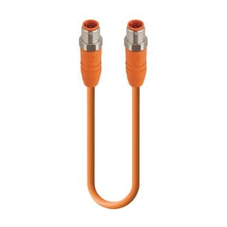 Belden 7148 Sensor/Actuator Double-Ended Cordset: Male straight A-coded orange 8-pin M12 Standard connector to male straight A-coded orange 8-pin M12 Standard connector, shielded, 30 V AC/DC, 2 A; PVC orange cable, 8-wires, 0.25 mm², RSTSN 8-RSTSN 8-184/0,8 M, 0.8 m, Belden 7148 Sensor/Actuator Double-Ended Cordset: Male straight A-coded orange 8-pin M12 Standard connector to male straight A-coded orange 8-pin M12 Standard connector, shielded, 30 V AC/DC, 2 A; PVC orange cable, 8-wires, 0.25 mm², RSTSN 8-RSTSN 8-184/0,8 M, 0.8 m,