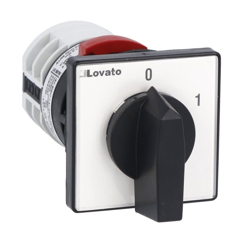 Lovato Electric 7GN1203U47 7GN1203U47 Lovato - Rotary cam switch 7GN series, ON-OFF spring return switch 3 poles 16A, for snap on front mounting with black handle for hole dia: 22mm fixing, front plate 48X48mm Lovato Electric 7GN1203U47 7GN1203U47 Lovato - Rotary cam switch 7GN series, ON-OFF spring return switch 3 poles 16A, for snap on front mounting with black handle for hole dia: 22mm fixing, front plate 48X48mm